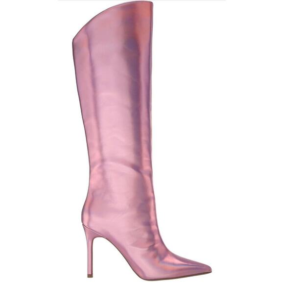 Sarina Boots US 8. Pink Iridescent Pointed-Toe Sabrina carpenter Y2K Barbiecore - Picture 3 of 10